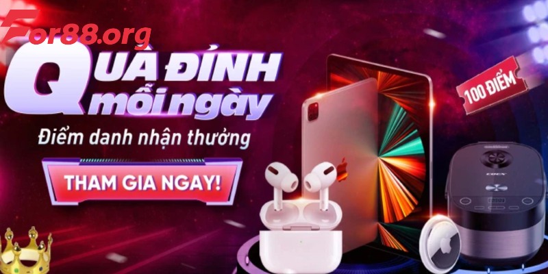 Khuyến mãi của 88King khi điểm danh hàng ngày không giới hạn